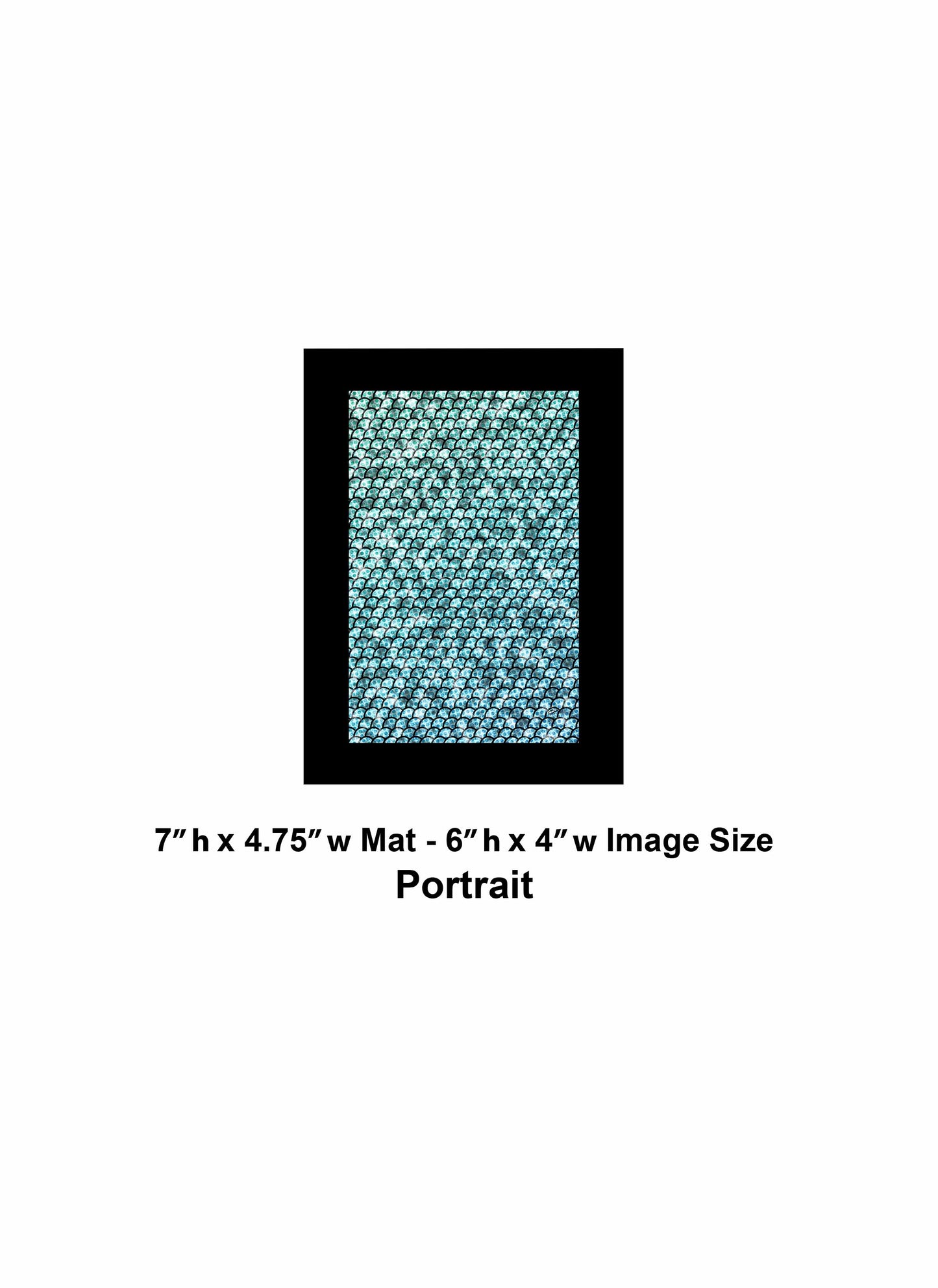 10 Light Blue Shell Pattern Portrait