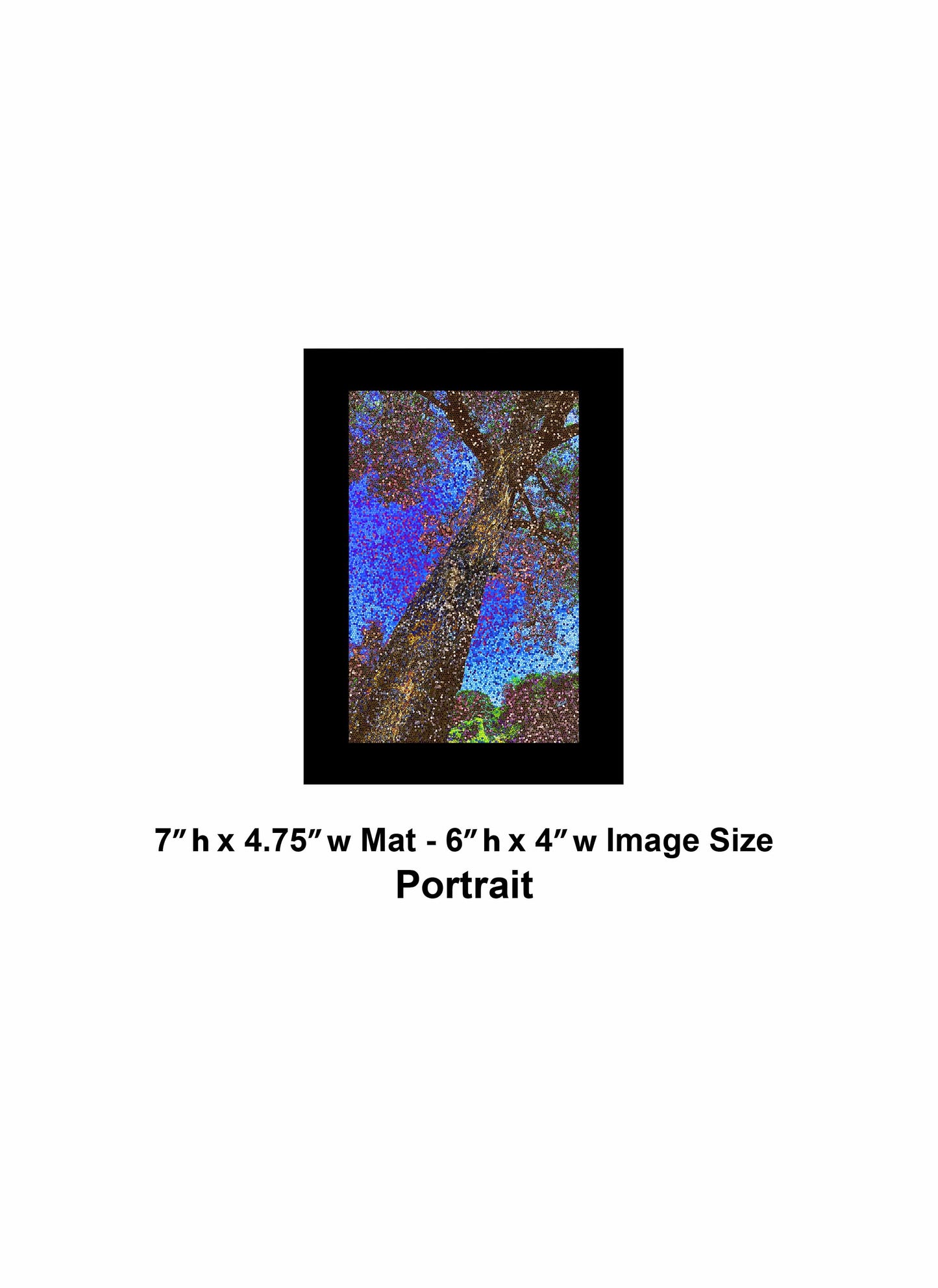 89 Glass Dark Tree 3333 Portrait