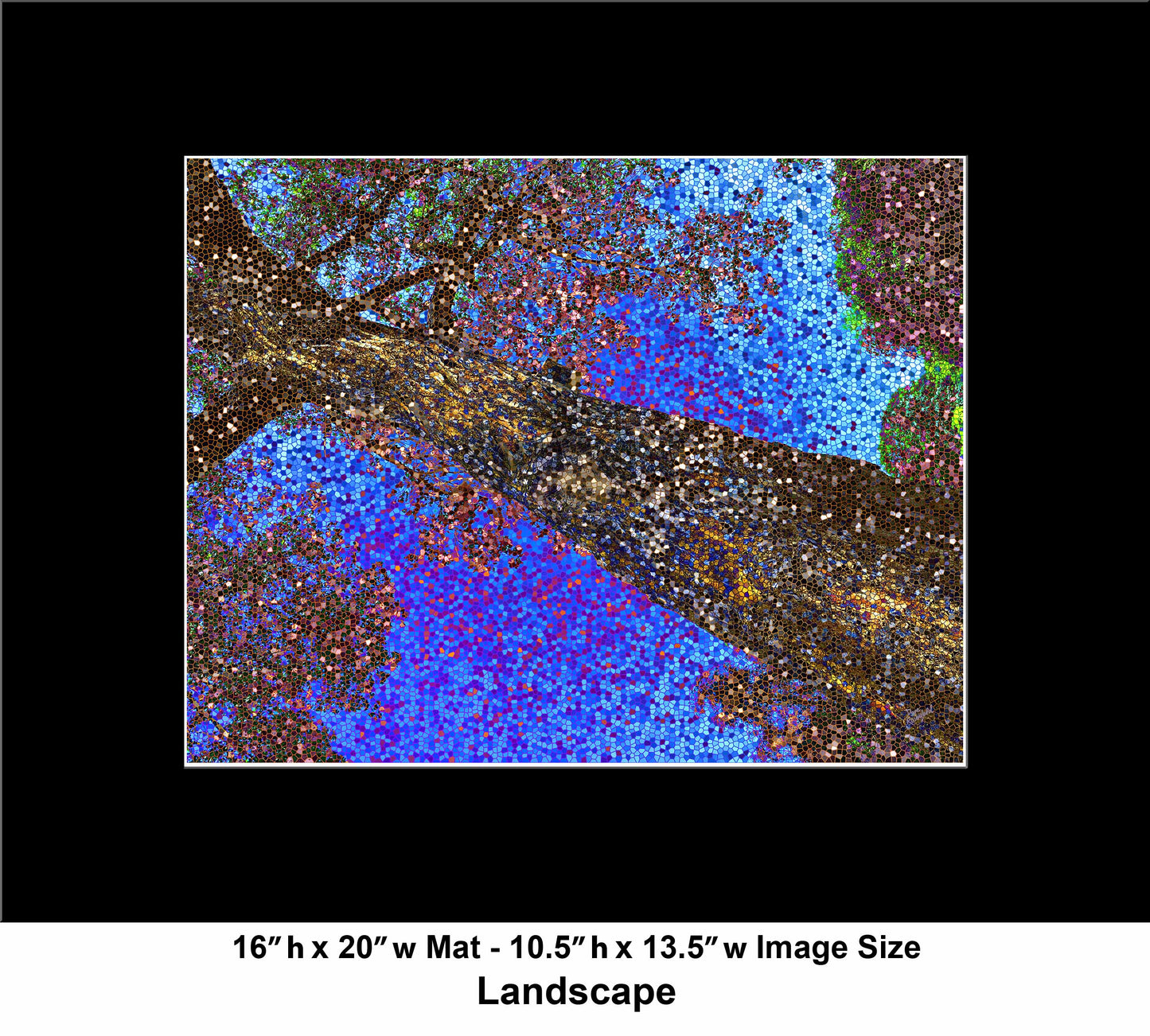 89 Glass Dark Tree 3333 Landscape