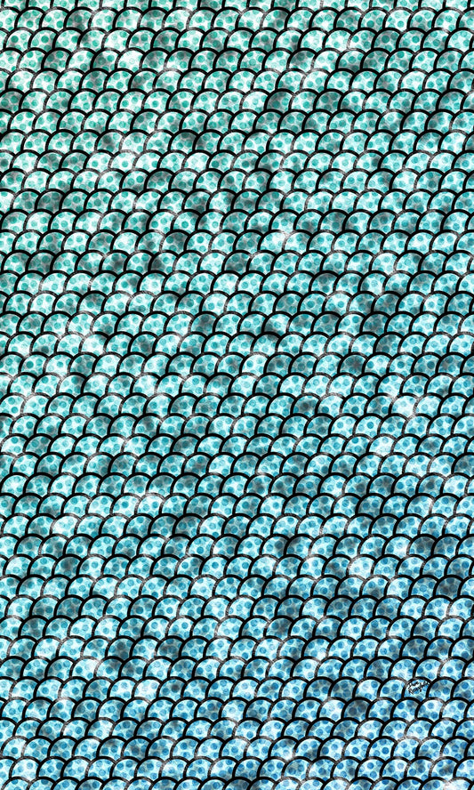 10 Light Blue Shell Pattern Portrait