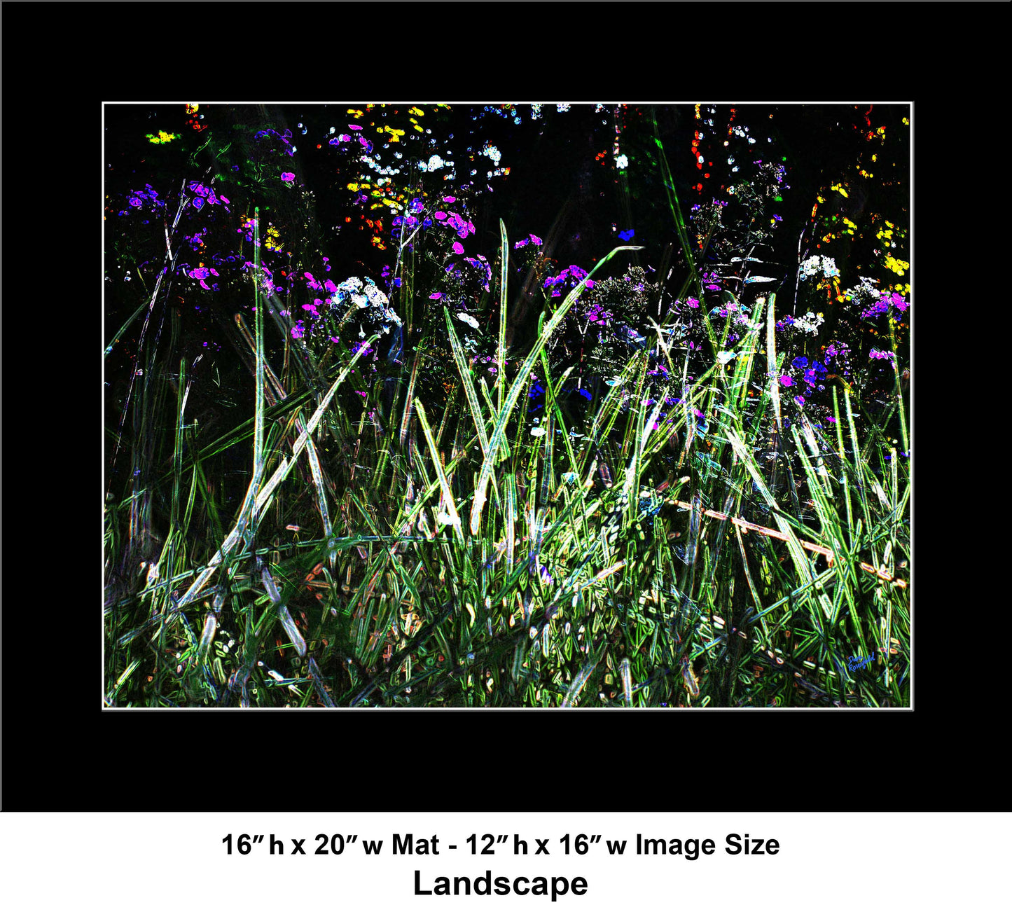 130 Dark Green Grass Color Flowers Landscape