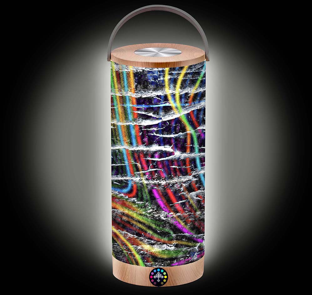 145 Abstract Tree Landscape LED Lantern