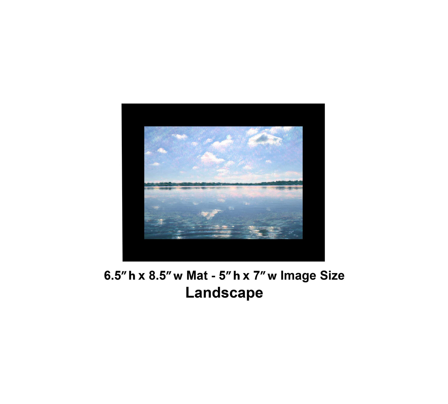 157 Lake Cloud Relection Brush Landscape