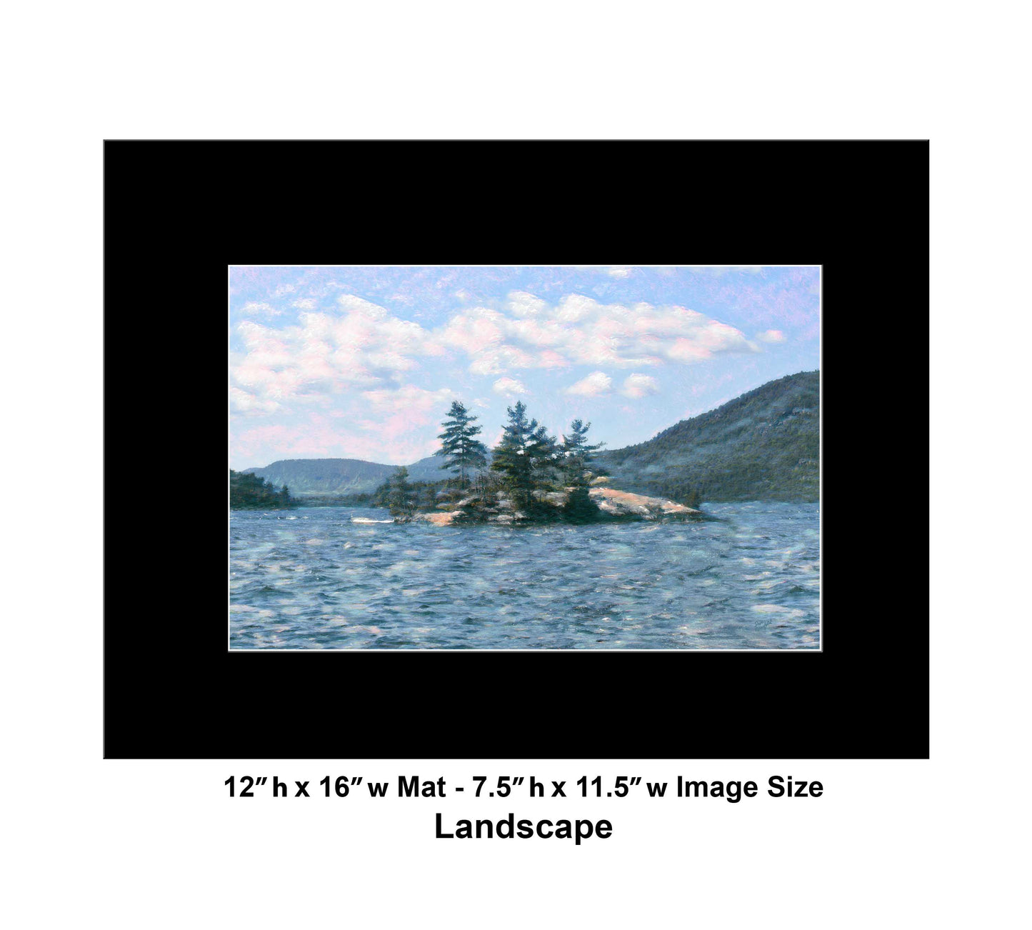 161 Lake Trees Island Brush Landscape