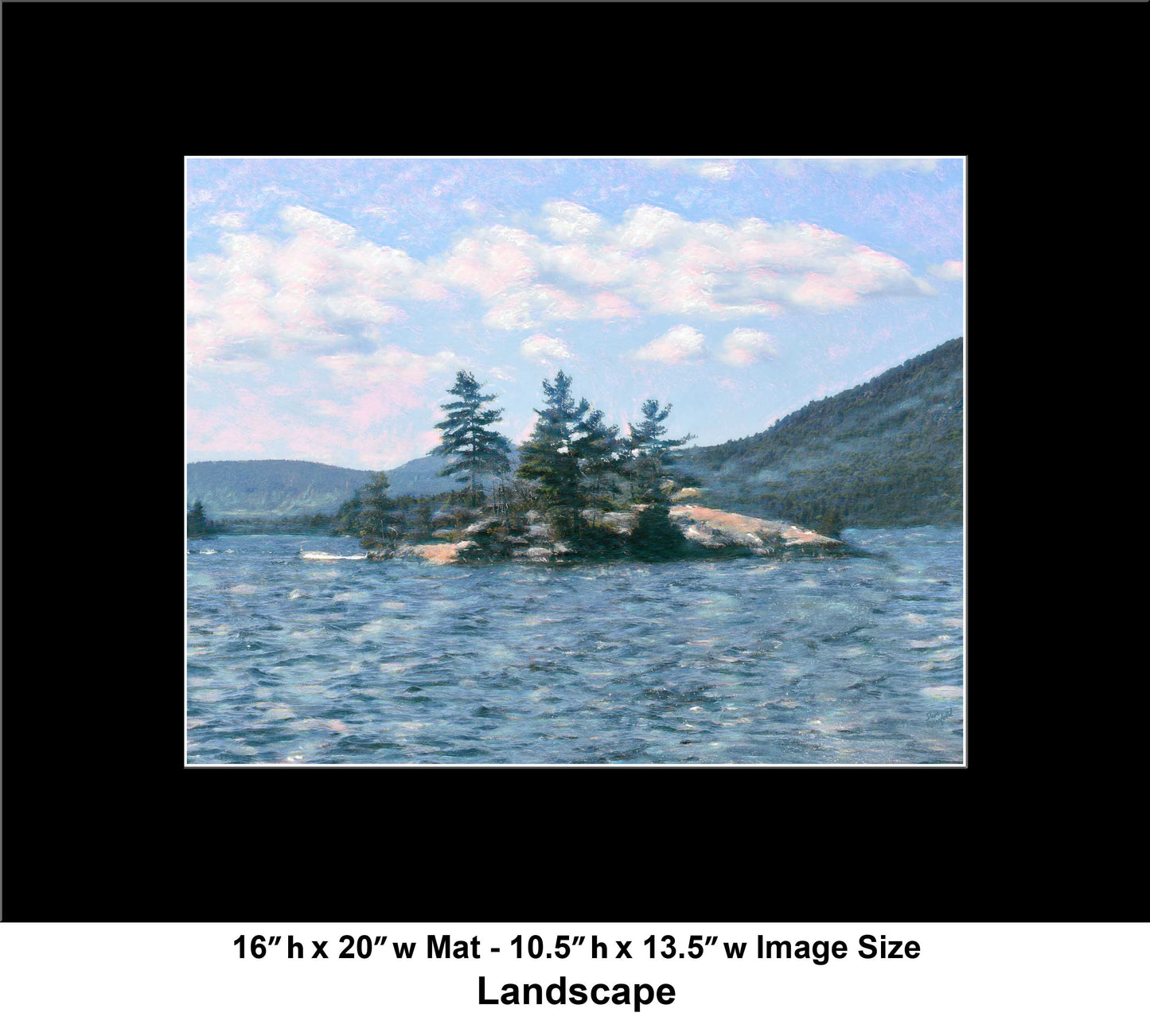 161 Lake Trees Island Brush Landscape