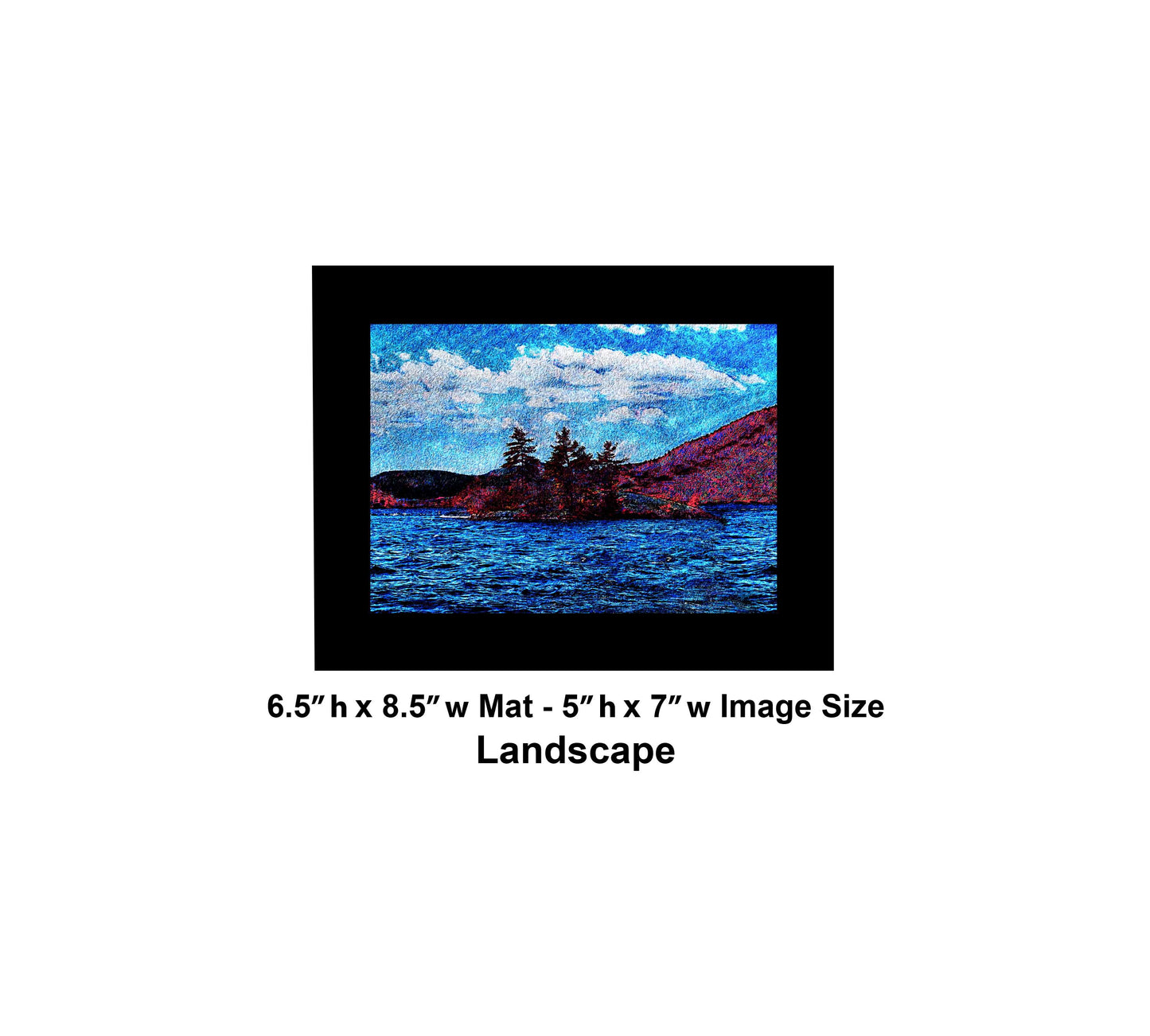 172 Lake Trees Island Bright Landscape