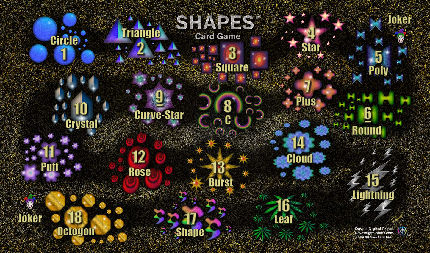 --Shapes Metal Tin Card Game--